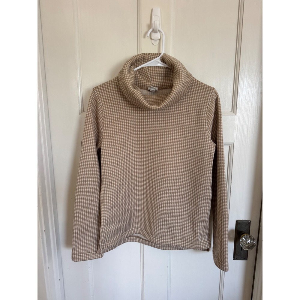 J.Crew Long-sleeve funnelneck pullover in Vintage Sandstone Dust size small